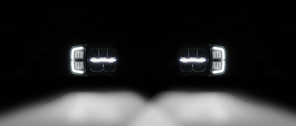 Scheinwerfer LED, rechteckig, 12/24V, 220x197.2x80.5mm, beheizt, Fern-/Abblendlicht, Anti-Schnee, rechts