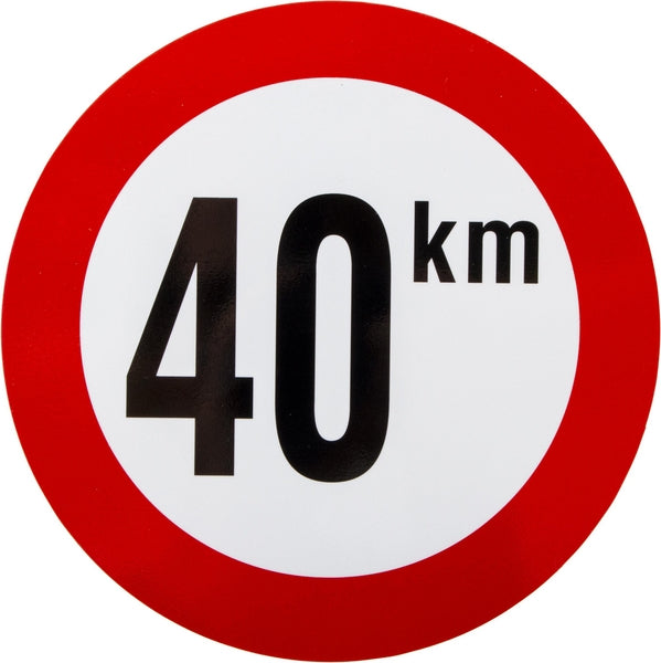 Schild 40 km PVC