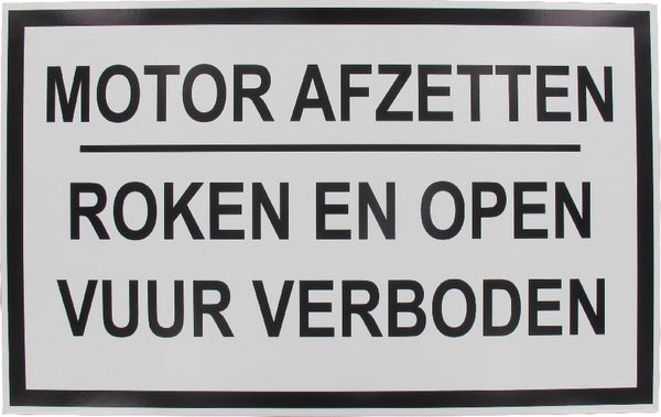 Schild - "Motor abschalten"