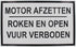 Schild - "Motor abschalten"