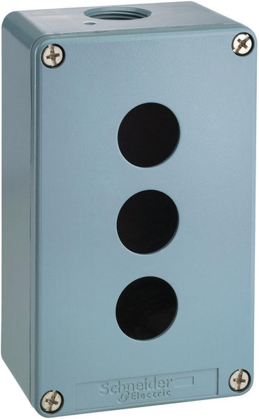 Schneider-Electric Drucktastenbox, Metall 3-Loch