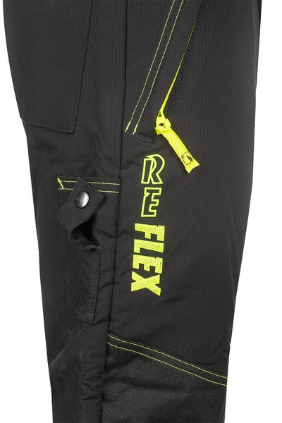 Schnittschutzhose wasserabweisend, 2XL, Hi-Vis, schwarz, SIP