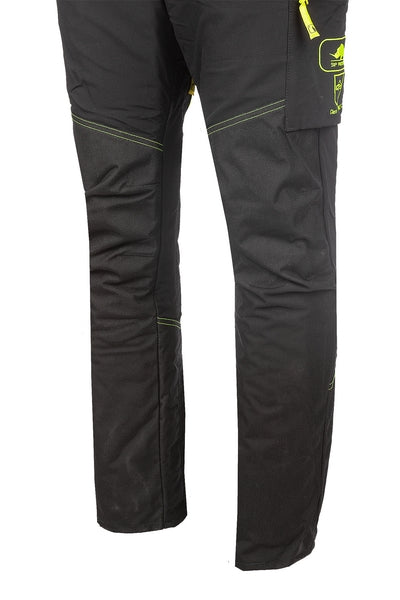 Schnittschutzhose wasserabweisend, 2XL, Hi-Vis, schwarz, SIP