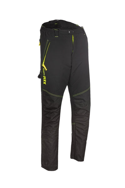 Schnittschutzhose wasserabweisend, 2XL, Hi-Vis, schwarz, SIP