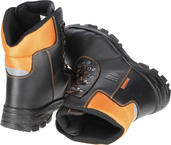 Schnittschutzstiefel, Größe 38/UK 5, Schwarz/Orange, Eco Hunter basic, Lupriflex, 1 Paar