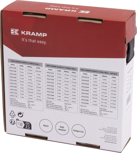 Schrumpfschlauch 12.7/4.2, 3:1, 2.5m, doppelwandig, mit Kleber