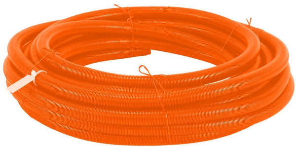 Schutzschlauch 25mm 25m flexibel gewellt, offen, orange, Preis pro Meter