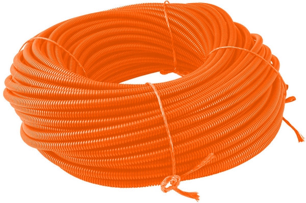 Schutzschlauch 6mm 100m flexibel gewellt, geschlossen, orange, Preis pro Meter