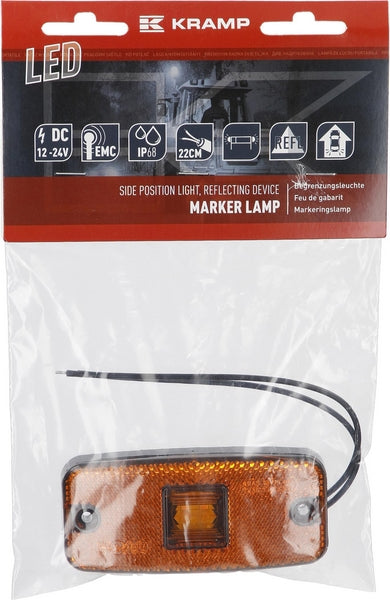 Seitenmarkierungsleuchte mit Kabelanschluss LED 12-24V passend für Universal