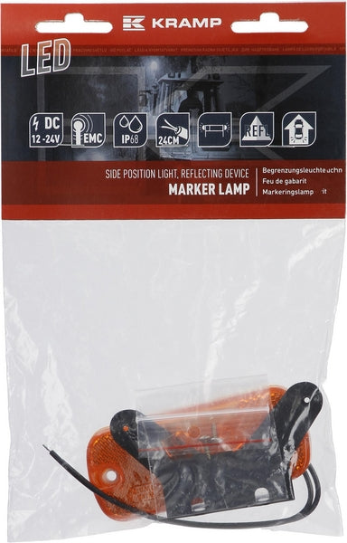 Seitenmarkierungsleuchte mit Kabelanschluss LED 12-24V passend für Universal