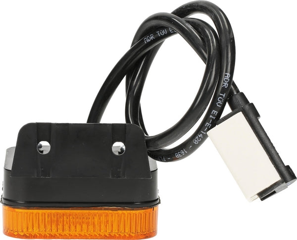 Seitenmarkierungsleuchte quadratisch mit Jaegeranschluss und Halter LED 12-24V passend für Universal