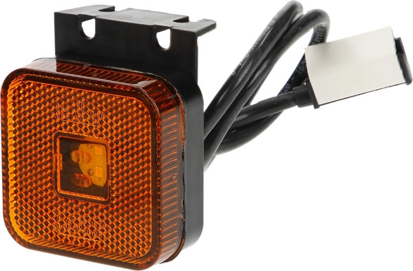 Seitenmarkierungsleuchte quadratisch mit Jaegeranschluss und Halter LED 12-24V passend für Universal