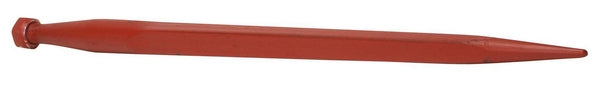 SHW Laderzinken, gerade, Vierkantprofil 44x820mm, Spitze mit Mutter M28x1,5mm, rot