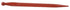 SHW Laderzinken, gerade, Vierkantprofil 44x820mm, Spitze mit Mutter M28x1,5mm, rot