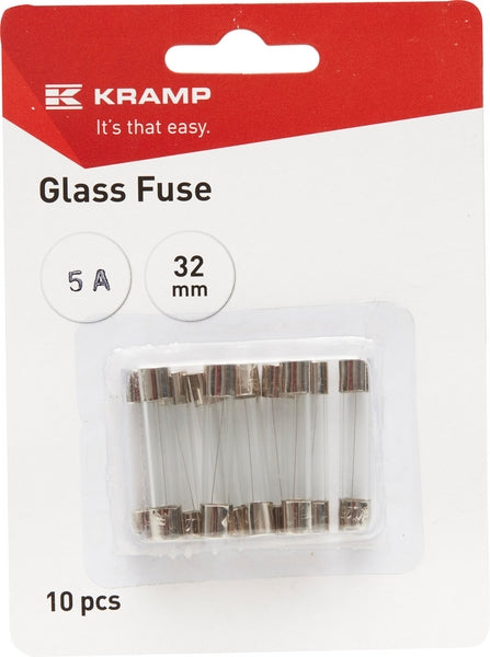 Sicherung, Glas, 5A, Transparent, 32mm