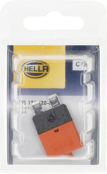 Sicherung, Manuelle thermische Rückstellung, 40A, Orange, 32.2mm, 1Stk., Hella