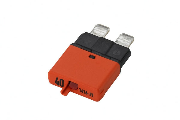 Sicherung, Manuelle thermische Rückstellung, 40A, Orange, 32.2mm, 1Stk., Hella
