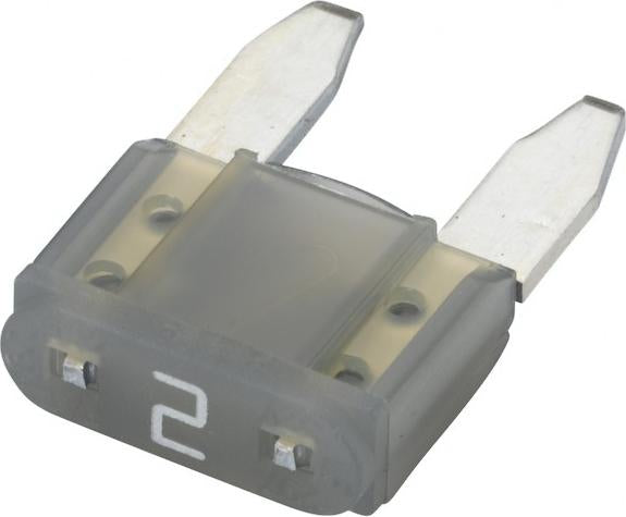 Sicherung, Stecksicherung, Mini, 2A, Grau, 10.90mm, 50Stk., Hella