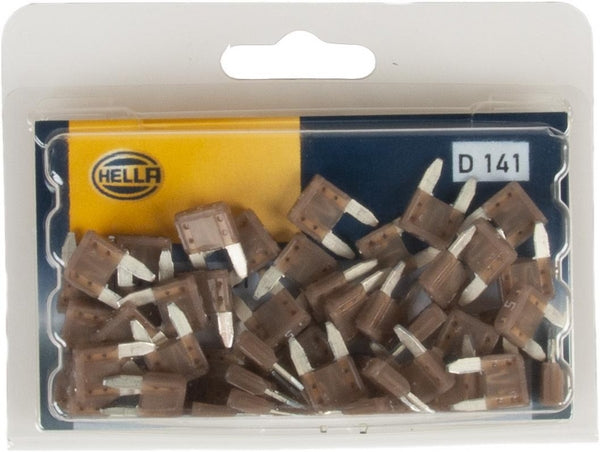 Sicherung, Stecksicherung, Mini, 5A, Braun, 10.90mm, 50Stk., Hella
