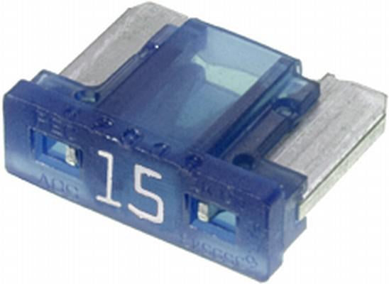 Sicherung, Stecksicherung, Mini, niedrig, 15A, Blau, 8.4mm, 5Stk., Hella
