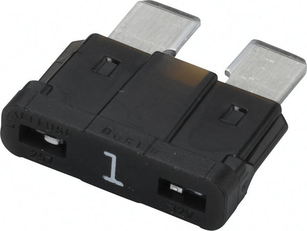 Sicherung, Stecksicherung, Standard, 1A, Schwarz, 18.54mm, 50Stk., Hella