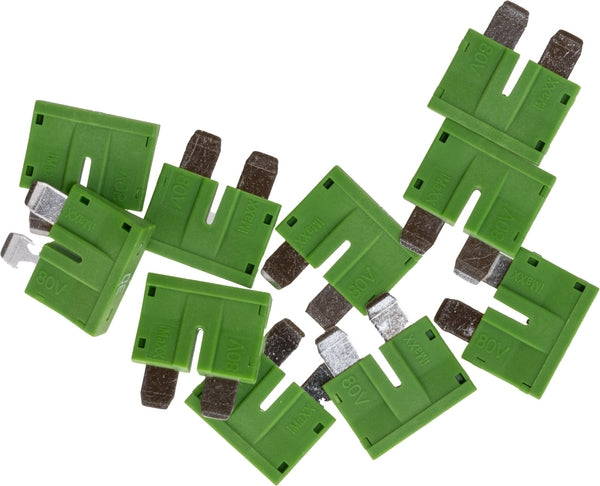 Sicherung, Stecksicherung, Standard, 30A, Grün, 19mm, 10Stk.