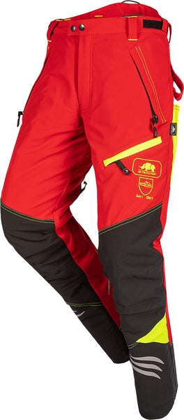 SIP Kettensägenhose, 3XL, rot/gelb, Ninja