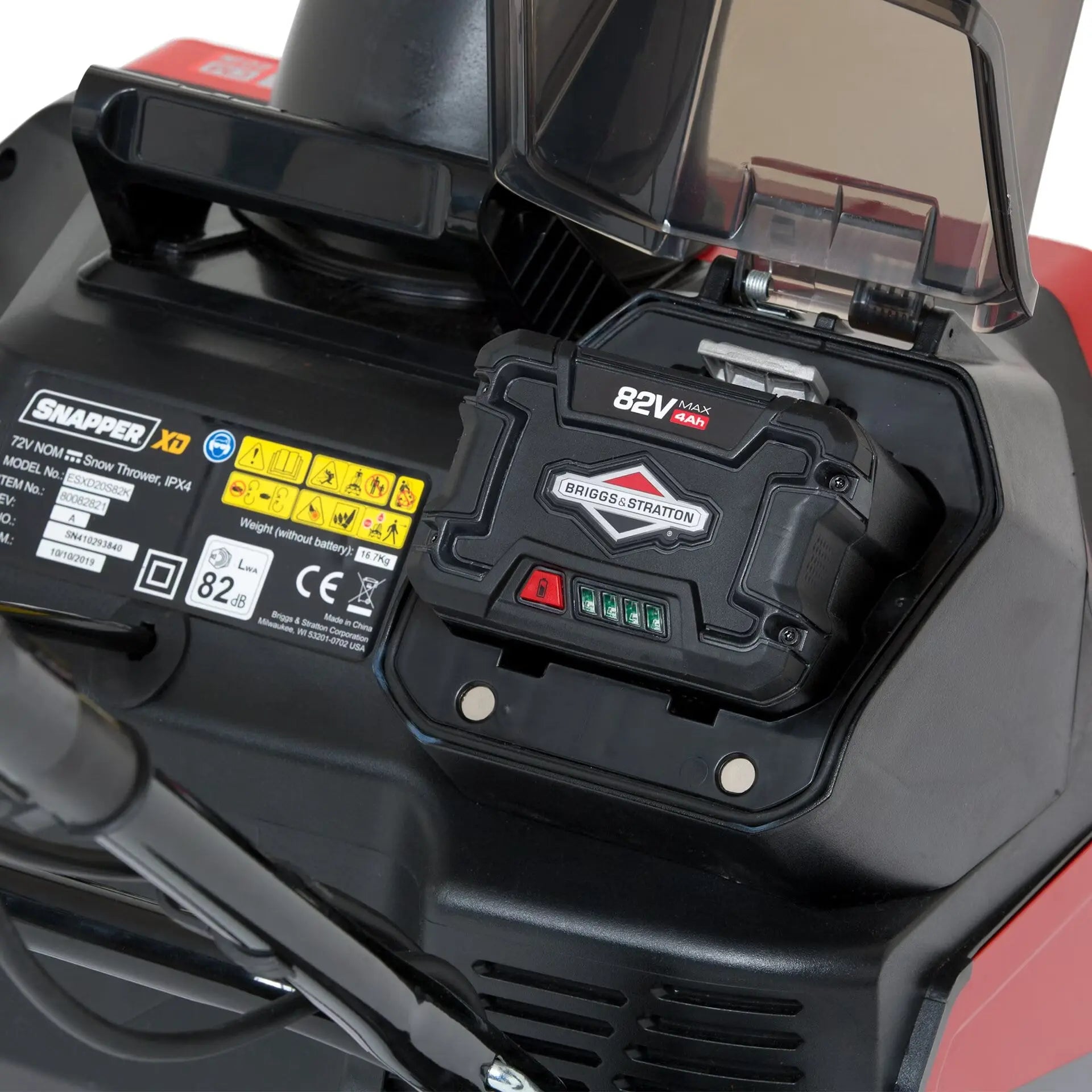 Snapper ESXD20S82K Akku-Schneefräse 82V XD SET – 51 cm Räumbreite, kraftvoll & leise Snapper