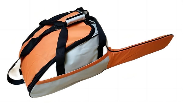 Tragetasche für Kettensäge, grau/orange