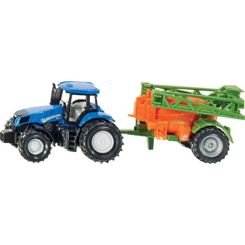 Traktor New Holland mit Amazone Feldspritze Spielzeug - Maßstab 1:87 Siku