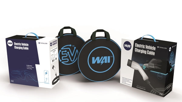 WAI EV-Ladekabel, Typ 2, CEE-Stecker, 11 kW, 16A, 5m