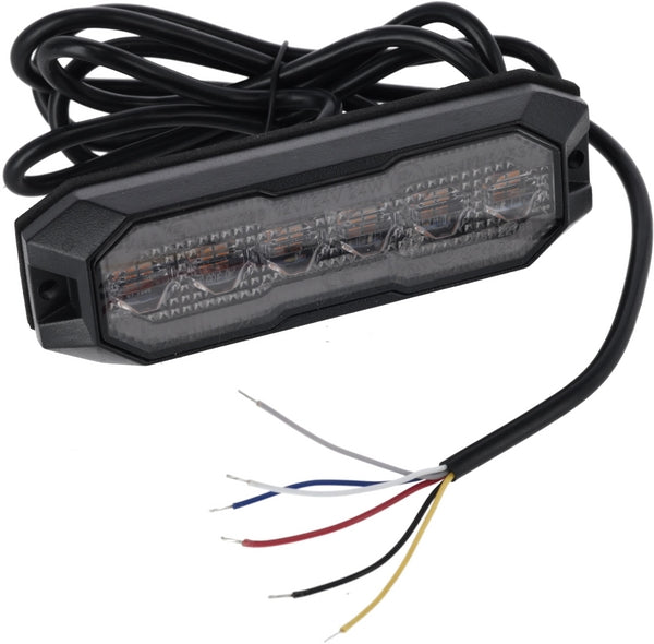 Warnblinkleuchte / Schlussleuchte LED, rechteckig, 12/24V, orange/rot, 129x41x14mm, 12/42 LEDs passend für Universal