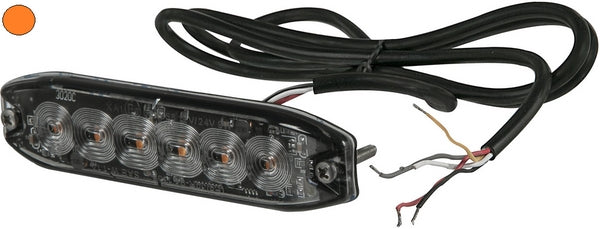 Warnblitzer, bernsteinfarben, 6 LEDs passend für Universal