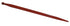 Zinken gerade, Doppel-T-Profil 36x810mm, spitze Spitze mit M22x1,5mm Mutter, rot, SHW